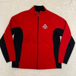 Ohio State Spyder Zip-up fleece jacket.  Red and black, size 2XL.  VGUC